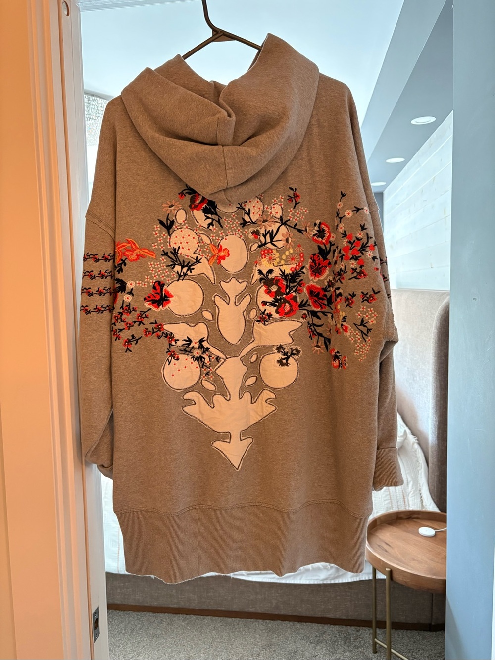Free People movement embroidered hoodie